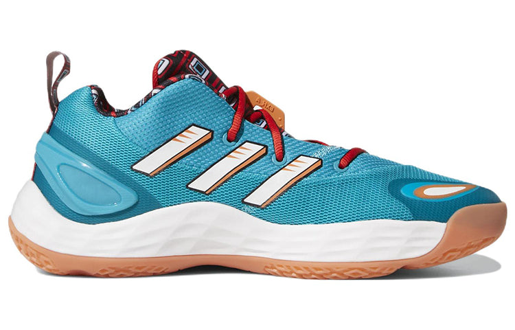 adidas Exhibit A Wear-Resistant Non-Slip Basketball Shoes Cyan H69015