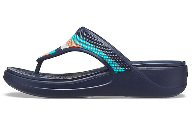 (WMNS) Crocs Monterey Bead Strap Wedge 'Dark Blue' 206641-4HQ