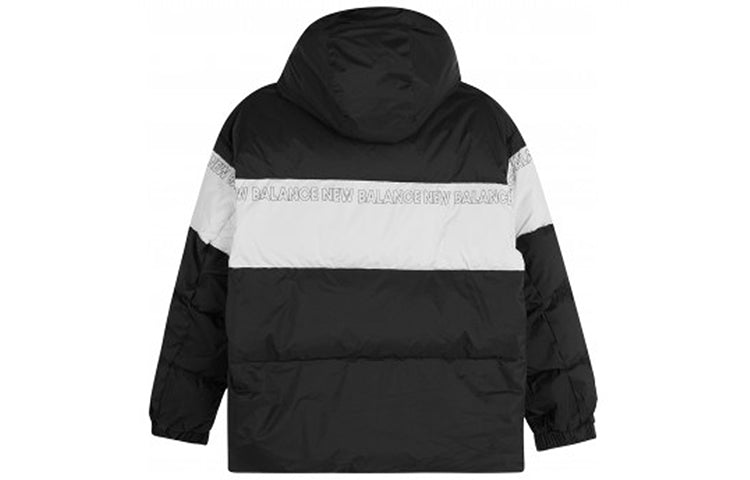 New Balance Colorblock Padded Jacket Asia Sizing 'Black White' NP943011-BK