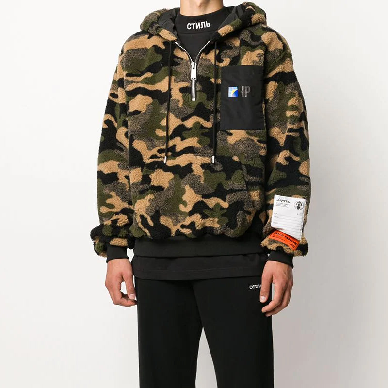Men's HERON PRESTON Camouflage Suede HMBB009F20FAB002