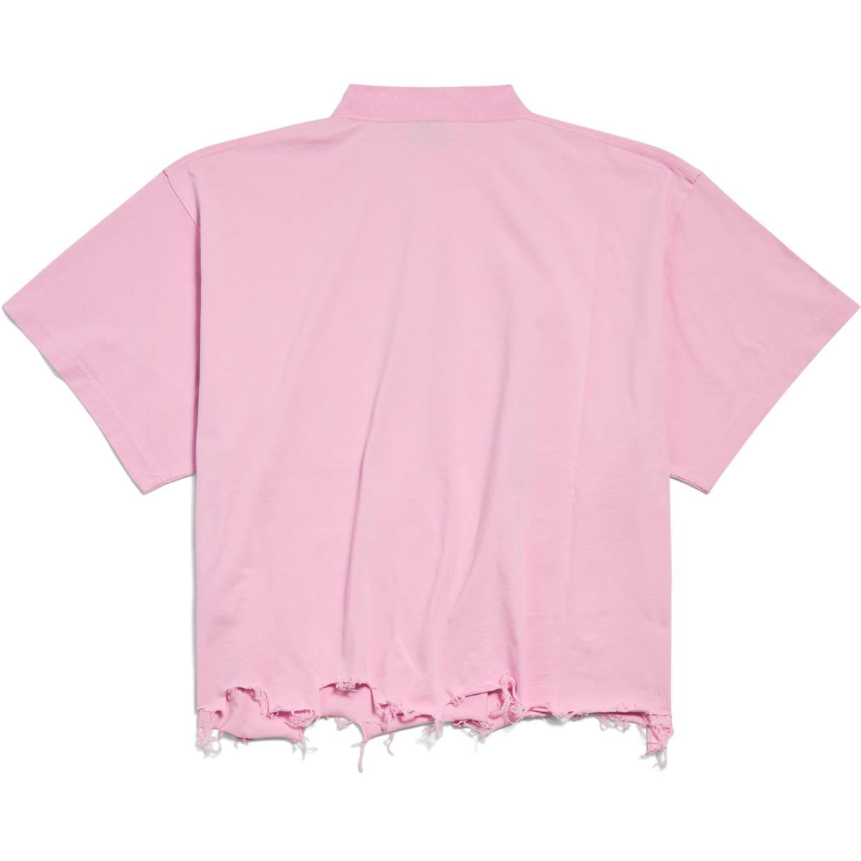 Balenciaga BB Classic Balenciaga Cropped T-shirt Oversized 'Pink' 783399TQVS85708