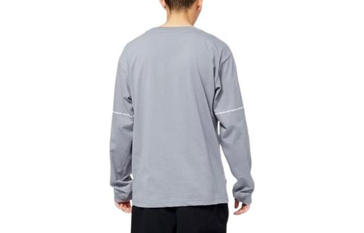 New Balance Essentials Graphic Long Sleeve T-shirt Asia Sizing 'Grey' MT23518-GNM