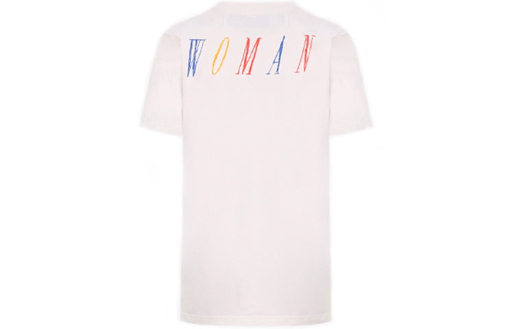 (WMNS) Off-White Graphic Print Round Neck Short Sleeve Normal Fit OWAA049E19B070640188