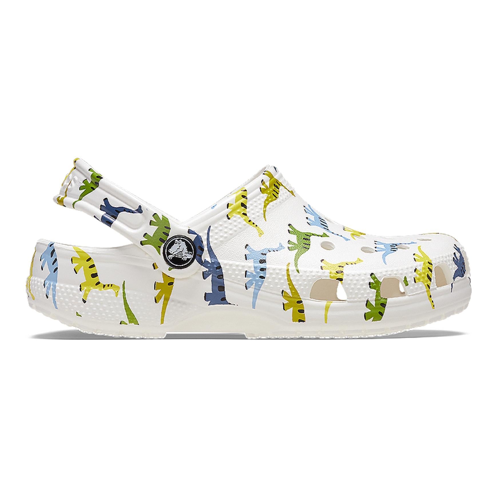 (GS) Crocs Classic Character Print Clogs 'White' 209697-9DH