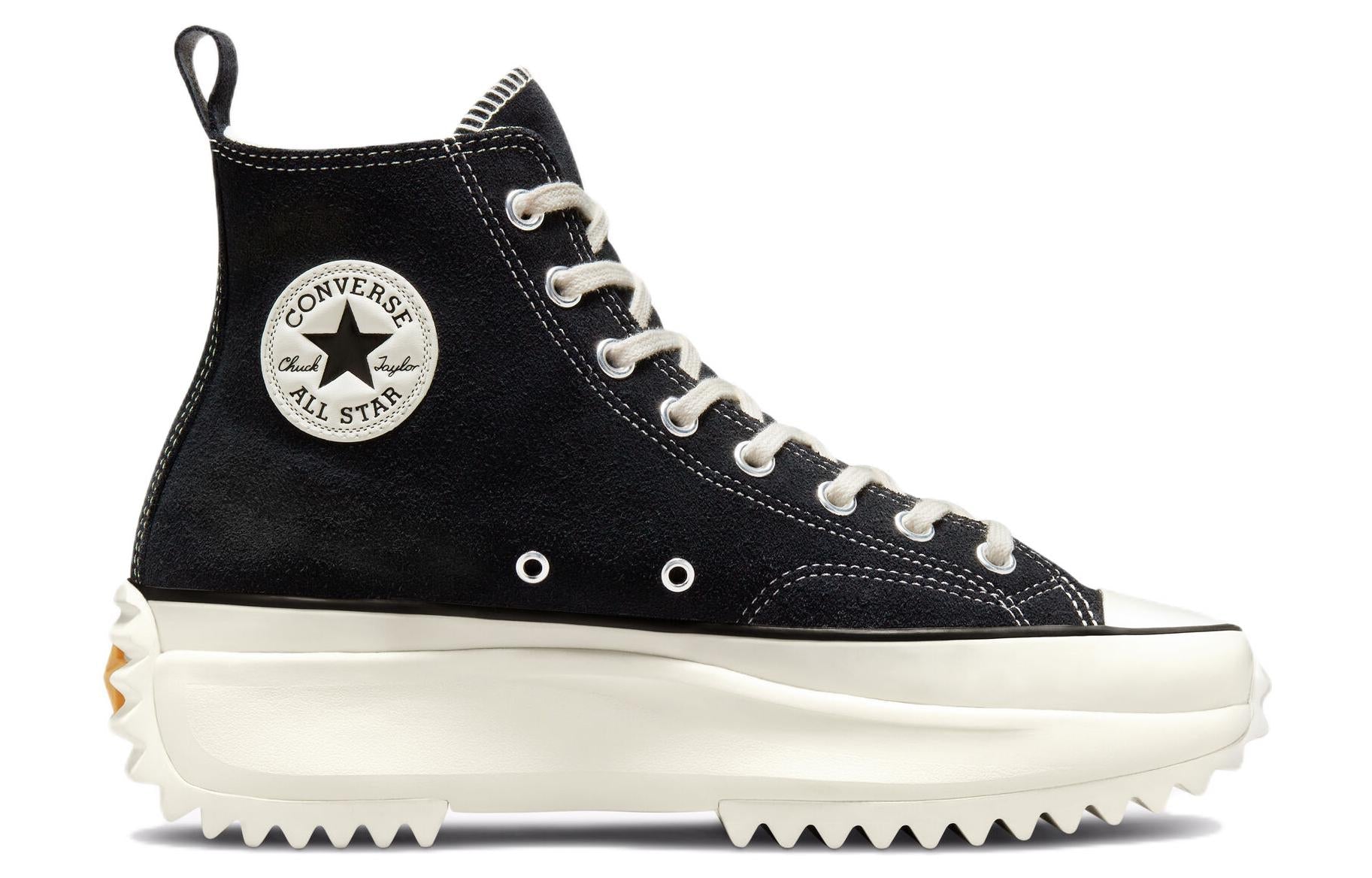 (WMNS) Converse Run Star Hike Platform Suede 'Black White' A01647C