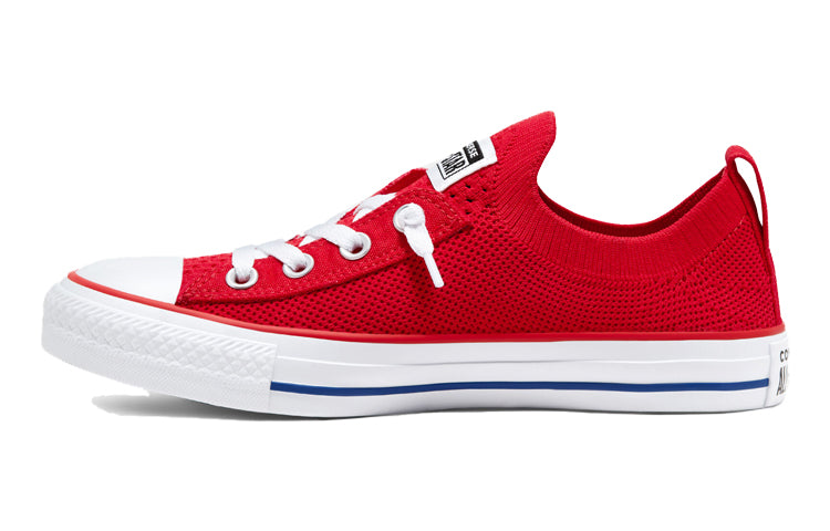 (WMNS) Converse Shoreline Knit Slip Chuck Taylor All Star Red White Sneakers 'Red White' 567026F