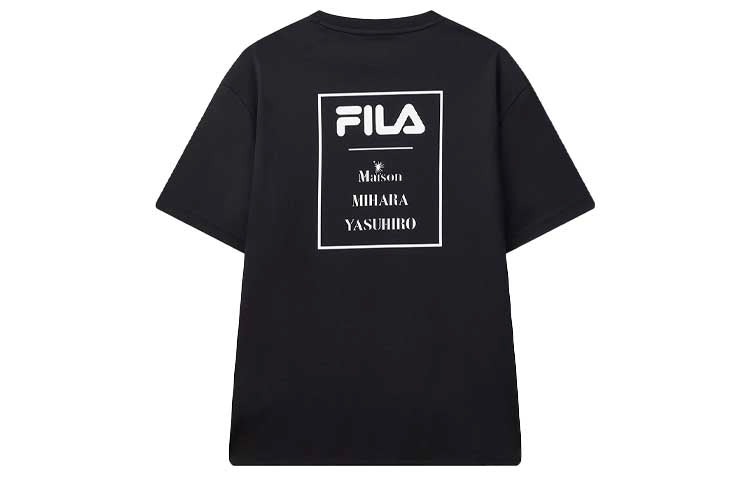 (WMNS) FILA x MIHARA YASUHIRO/ Mihara Yasuhiro Printing Logo Short Sleeve Navy Blue T-Shirt F71W038108F-NV
