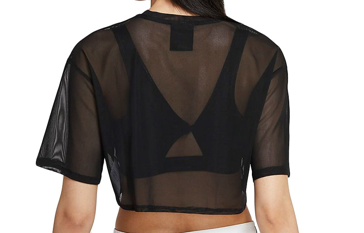 (WMNS) Nike Sportswear Short Sleeve Tops Black CJ2703-010