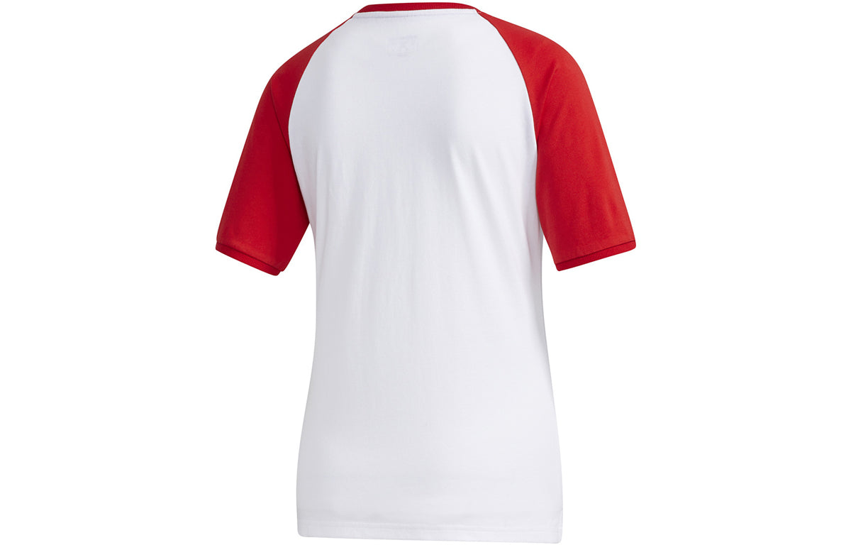 (WMNS) adidas neo Large logo Alphabet Printing Short Sleeve White GL1176