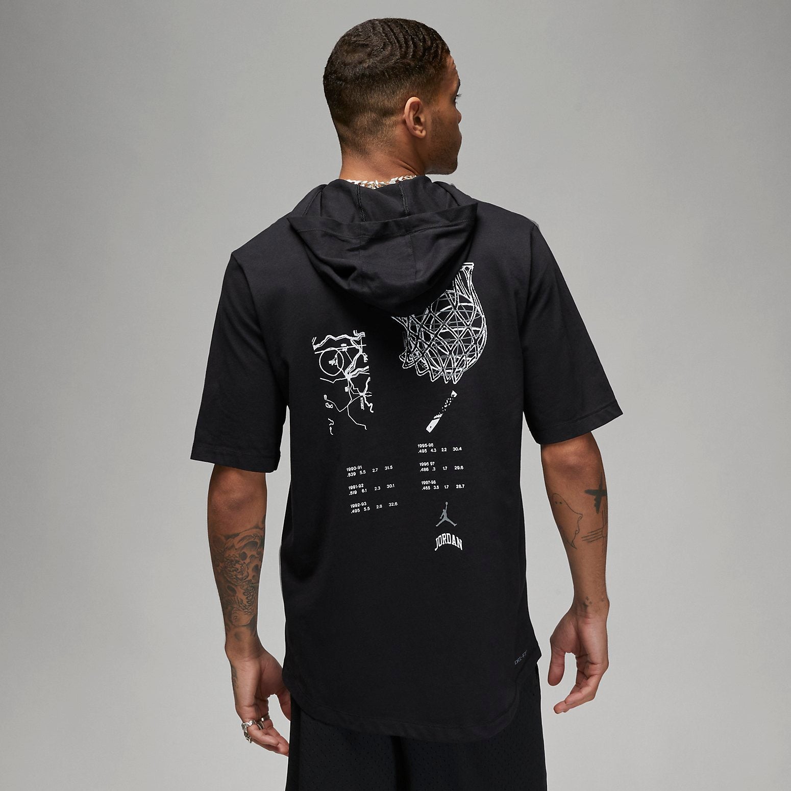 Air Jordan Sport Hooded T-Shirt 'Black Cool Grey' FB7427-010