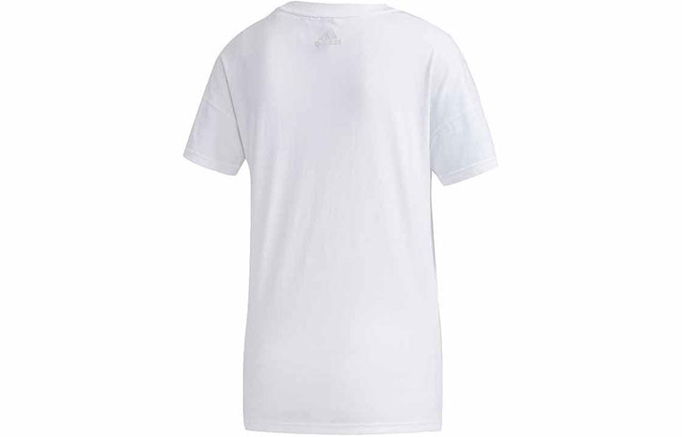 (WMNS) adidas GFX T SHINY BOS Short Sleeve White FT2891