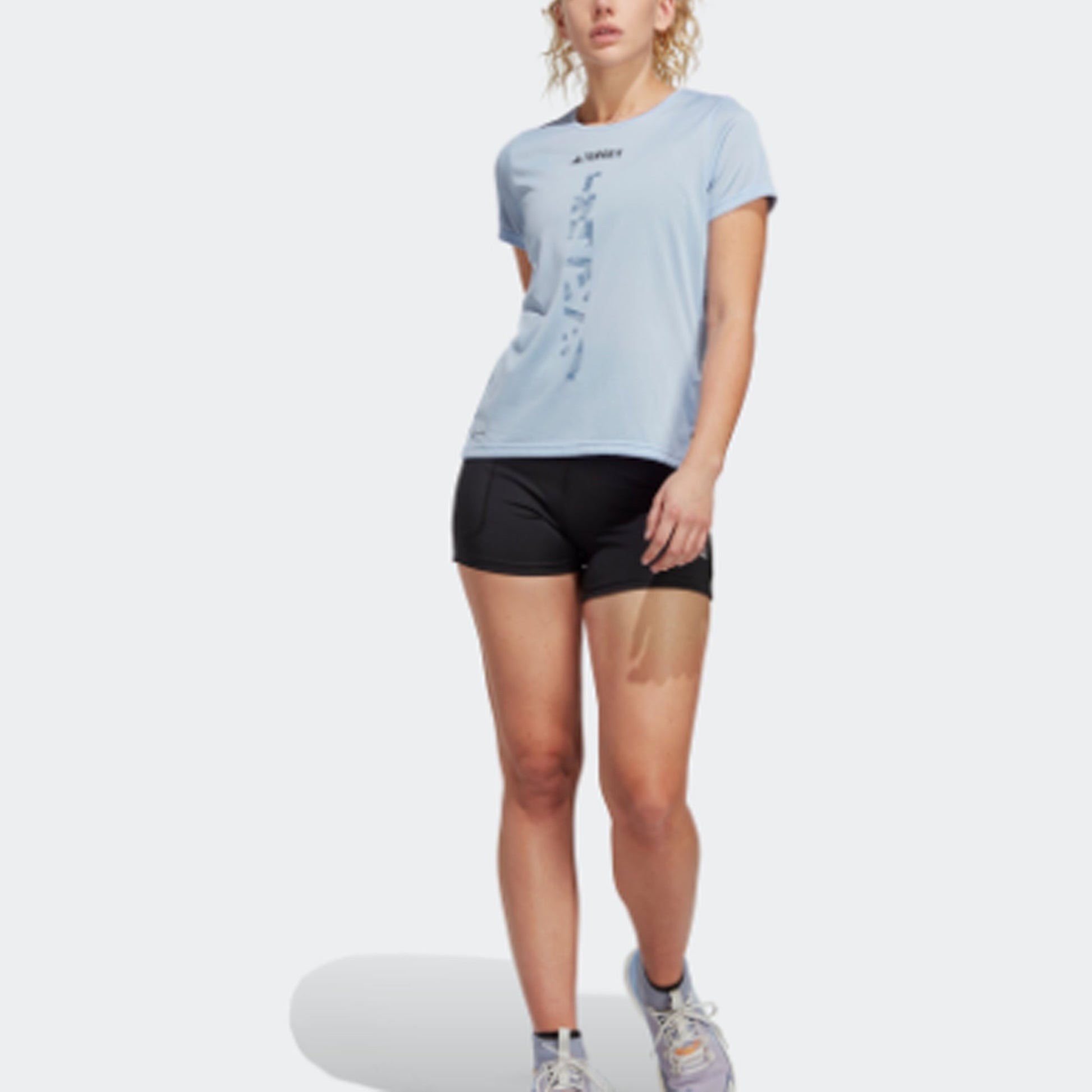 (WMNS) adidas TERREX Agravic Trail Running Tee 'Light Blue' HL1730