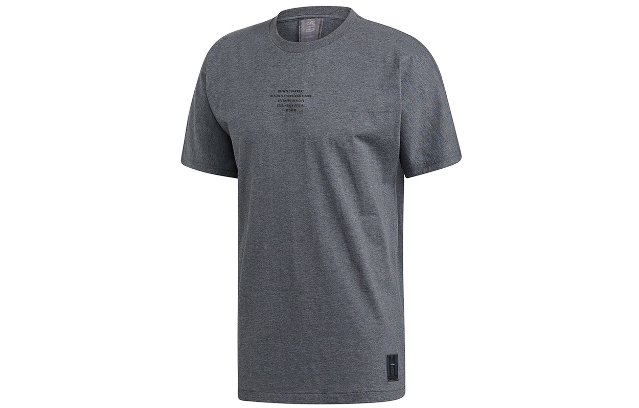 adidas Real Ssp Tee Real Madrid Webbing Soccer/Football Sports Short Sleeve Gray DP5182