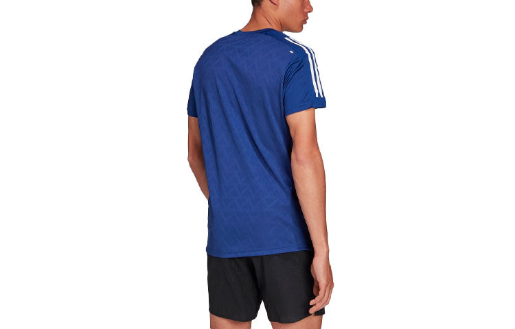 adidas Sports Running Round Neck Short Sleeve Blue H36451