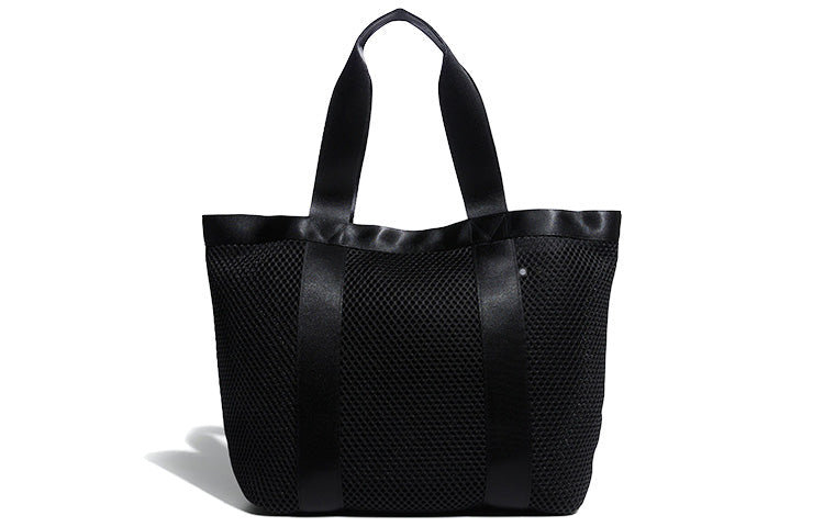 adidas Small logo Mesh Sports Portable Tote Shoulder Bag Black Handbag H64769