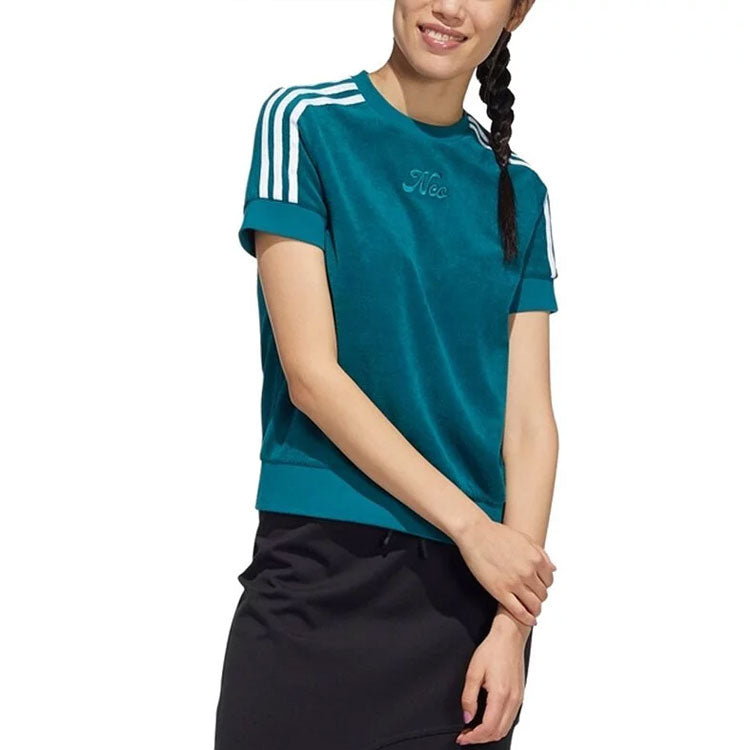 (WMNS) adidas Neo APR T-Shirts Asia Sizing 'Teal' HF7336