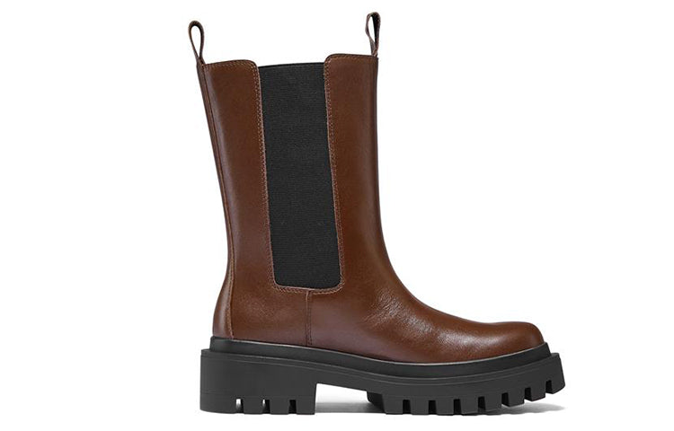 (WMNS) Skechers Low Notch Boots 'Brown' 167345-BRN