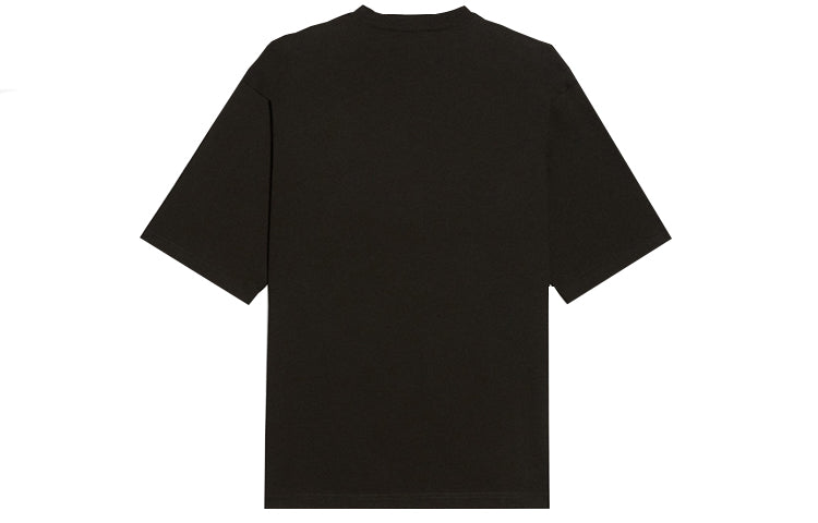 Men's Balenciaga Retro Uniform Loose Design Short Sleeve Black 620969TIV791000