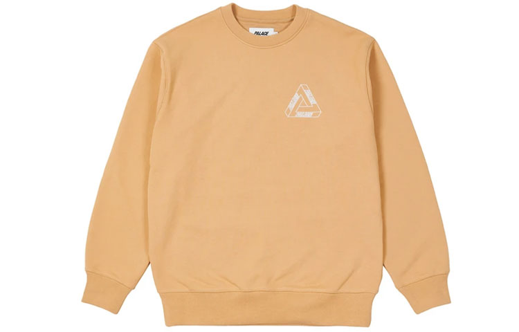 PALACE Outliner Mit Desigher Crew Sand Back Triangle Printing Round Neck Unisex Yellow P20CS144