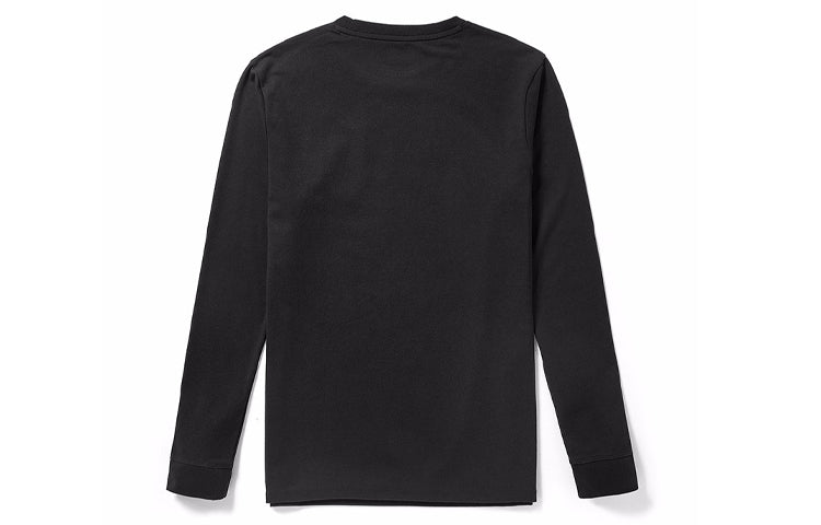 Men's Timberland Logo Printing Round Neck Long Sleeves Black A2BP8001