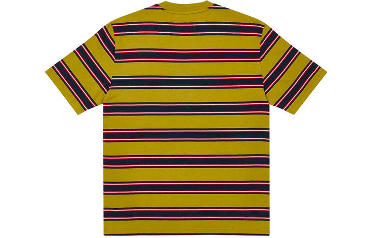 PALACE Engineer Round Neck Micro Mark Stripe Short Sleeve Unisex Green P20ES016