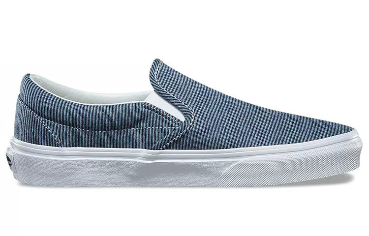 Vans Slip-On Casual Skate Shoes Unisex Blue White VN0A38F7Q8U