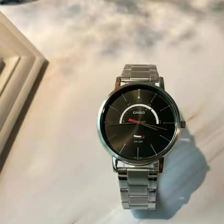 Casio Dress Classic Minimalistic Analog Watch 'Black Silver' MTP-B105D-1AV