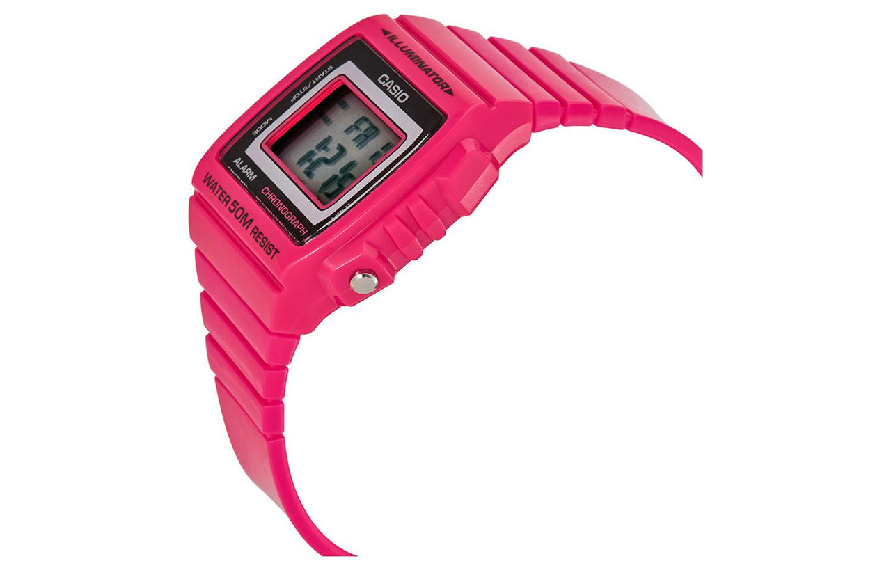 CASIO Waterproof Sports Quartz Unisex Mens Pink Digital W-215H-4A