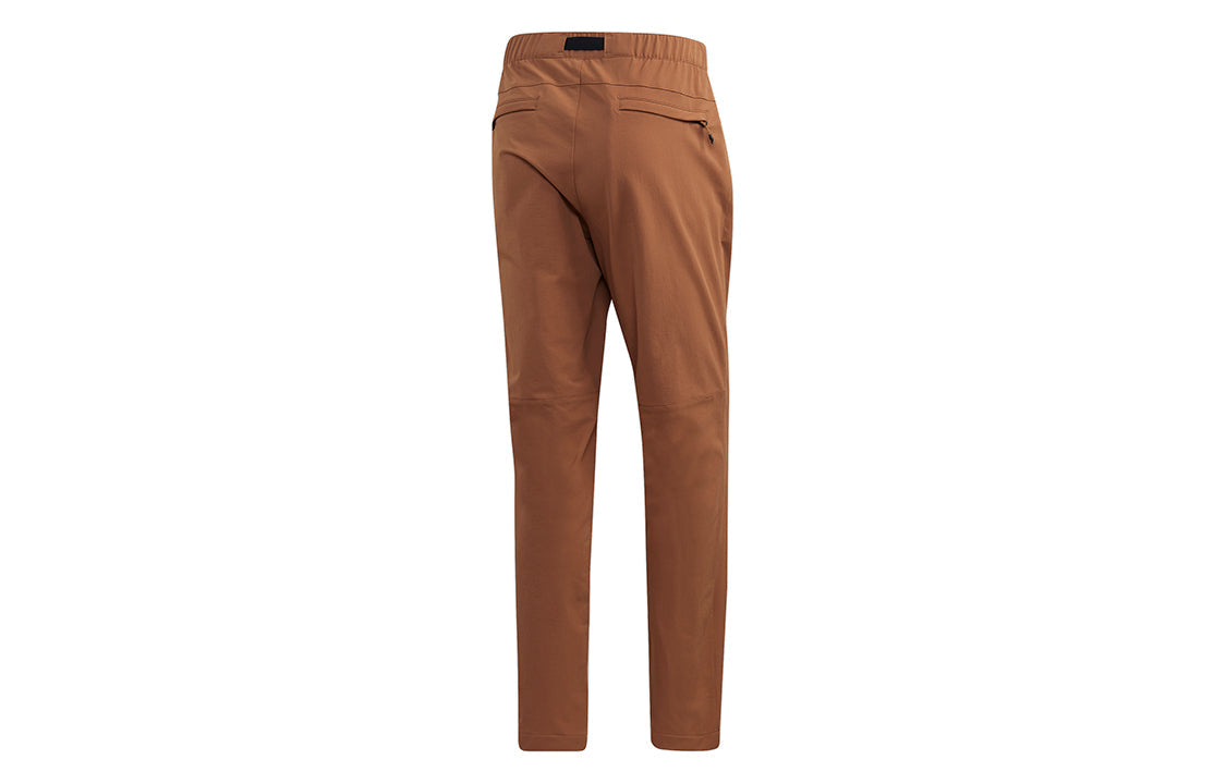 adidas Xplr Lt Ss Pant Solid Color Outdoor Casual Sports Knit Long Pants Orange GE9935