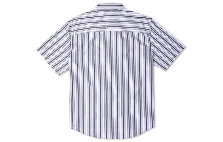 Converse Striped Short Sleeve Button Down Asia Sizing 'Blue' 10024060-A02