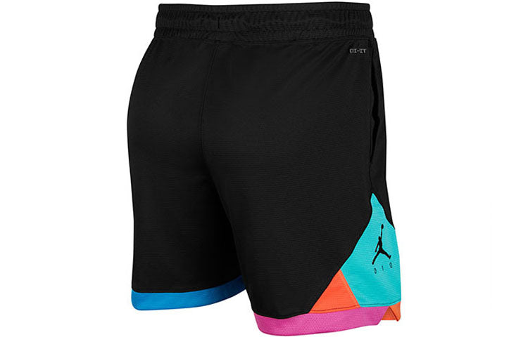 Air Jordan Dongdan Diamond Contrasting Colors Sports Quick Dry Knit Shorts Black DM0714-010