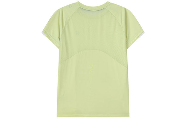 (WMNS) FILA Athletics Athleisure Casual Sports Running Breathable Short Sleeve Yellow A11W122101F-YE