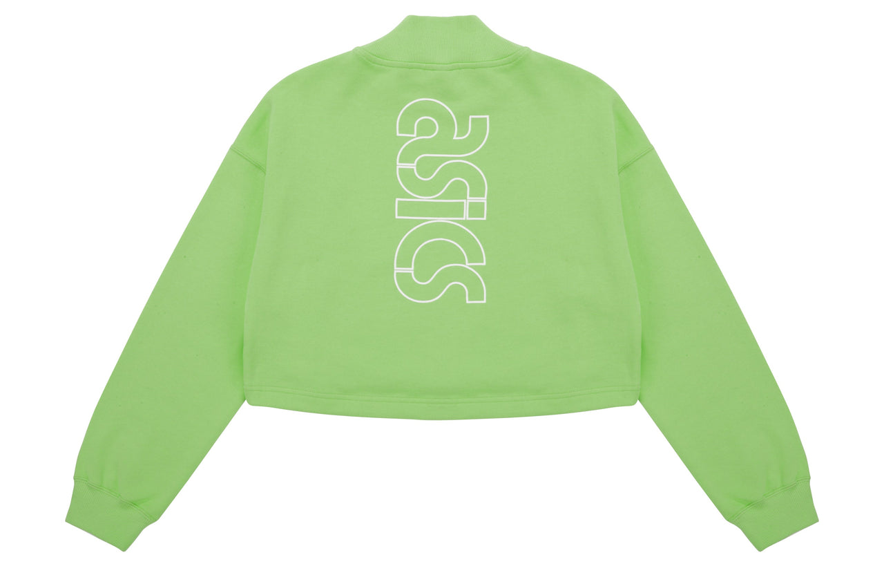 (WMNS) ASICS x Rick and Morty Crossover Retro Sports Half Turtleneck Pullover Light Green Hoodie 2202A038-300