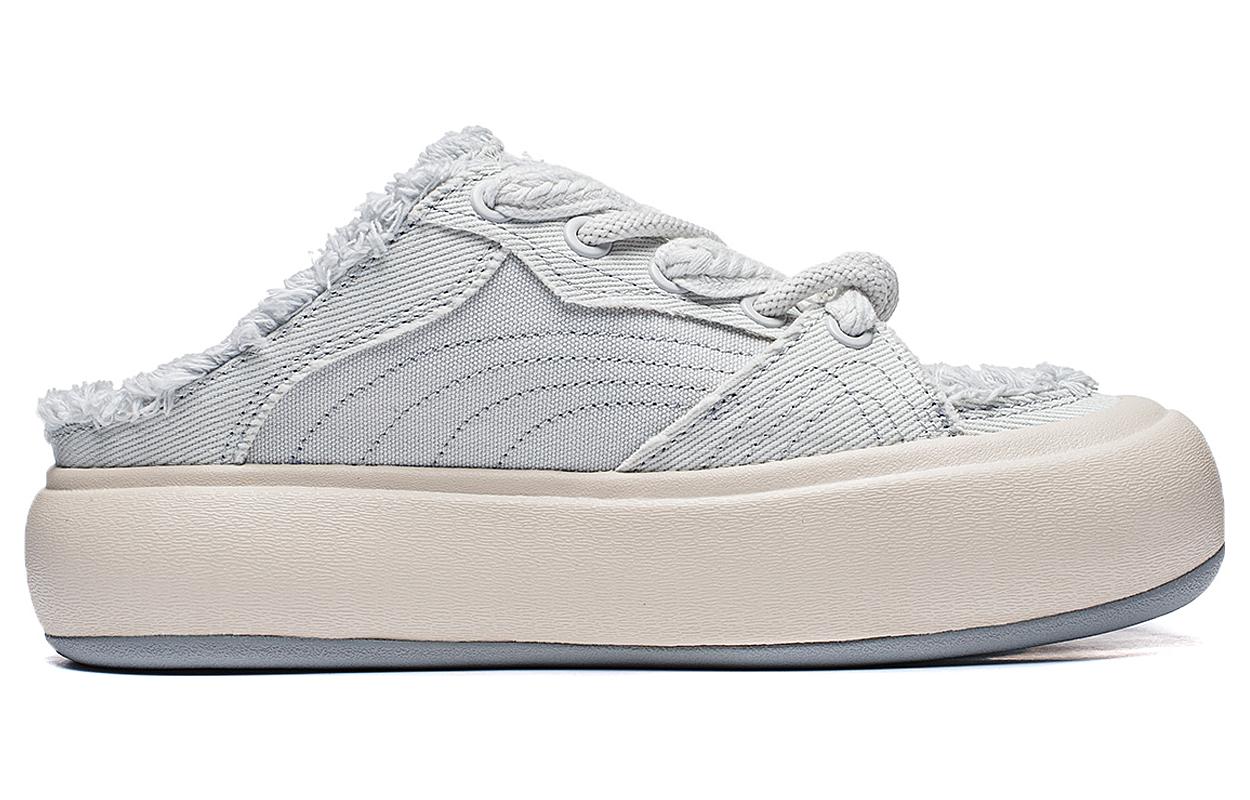 (WMNS) Li-Ning Puff Platform Mule 'Light Grey Beige' AZGU014-3