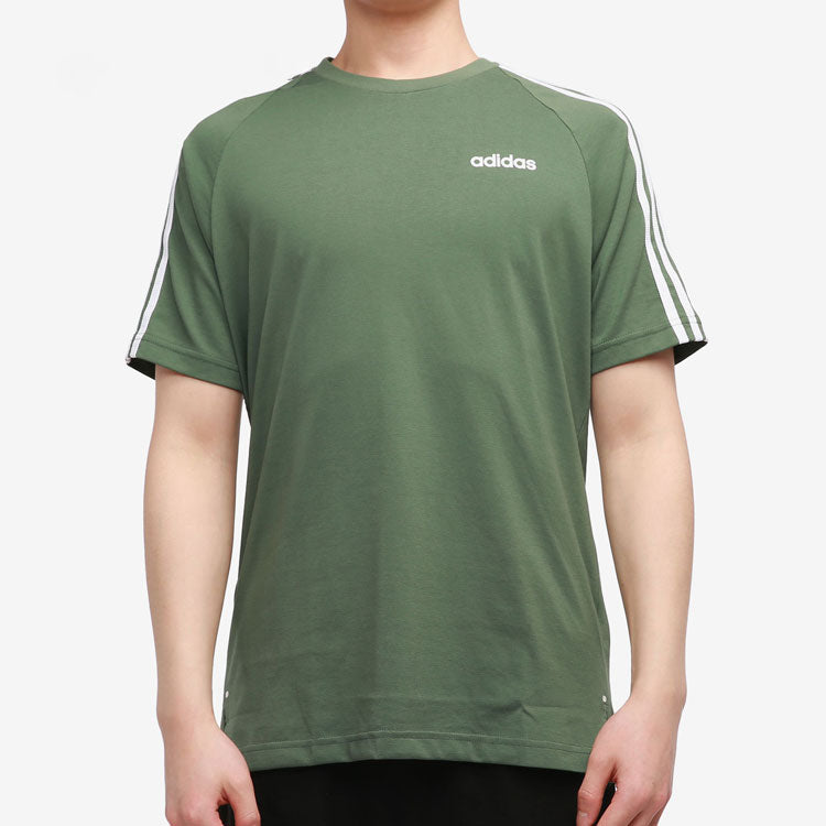 Men's adidas Round Neck Breathable Sports Short Sleeve Green T-Shirt GP4921