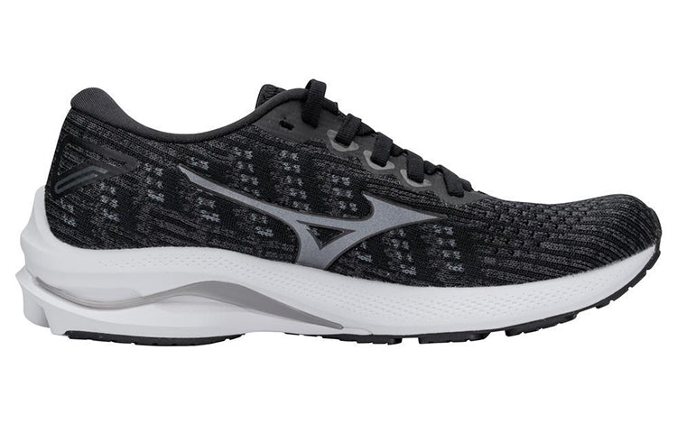 (WMNS) Mizuno Wave Rider 25 Waveknit 'Black Grey' J1GD217590