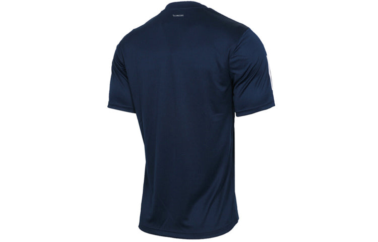 adidas Tennis Sports Round Neck Short Sleeve Navy Blue DU0858