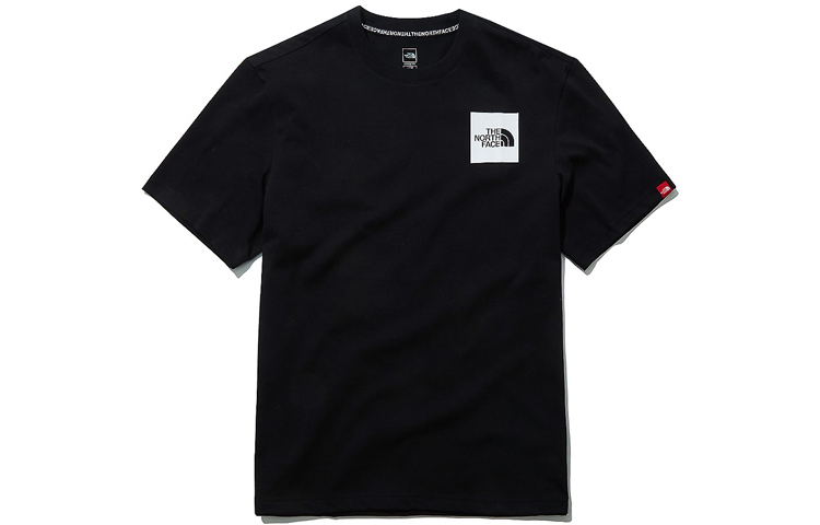 THE NORTH FACE Printing Small Logo Short Sleeve Couple Style Black NT7UL13A