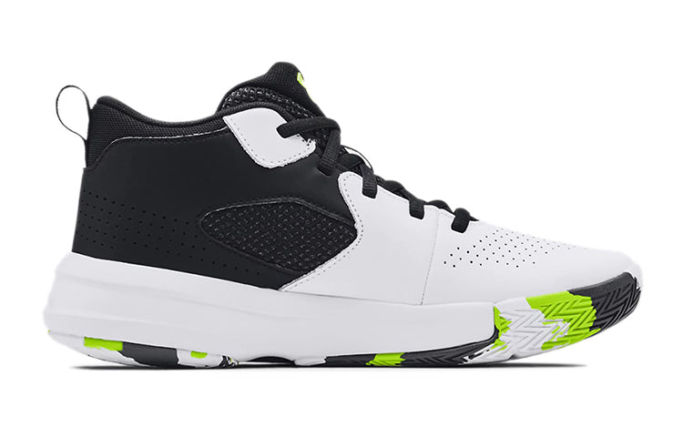 (GS) Under Armour Lockdown 5 'White Black Lime' 3023533-102