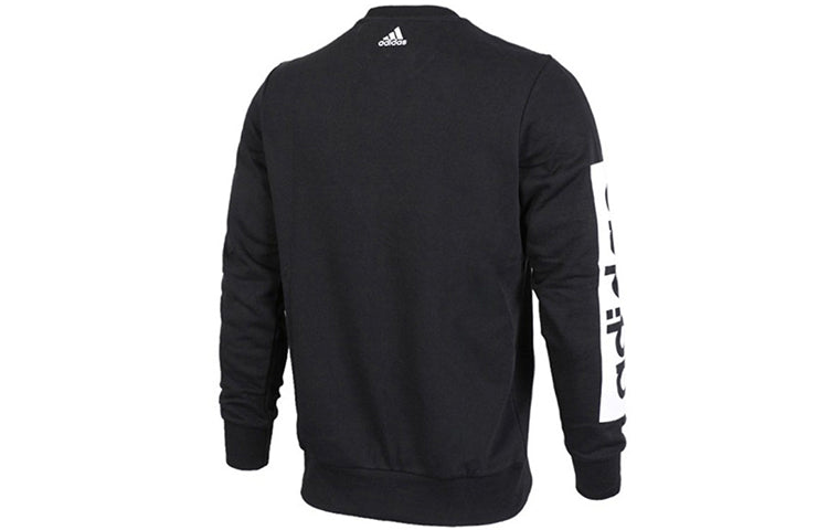 adidas GFX CR SWT CB Alphabet Printing Round Neck Pullover Black BR1580
