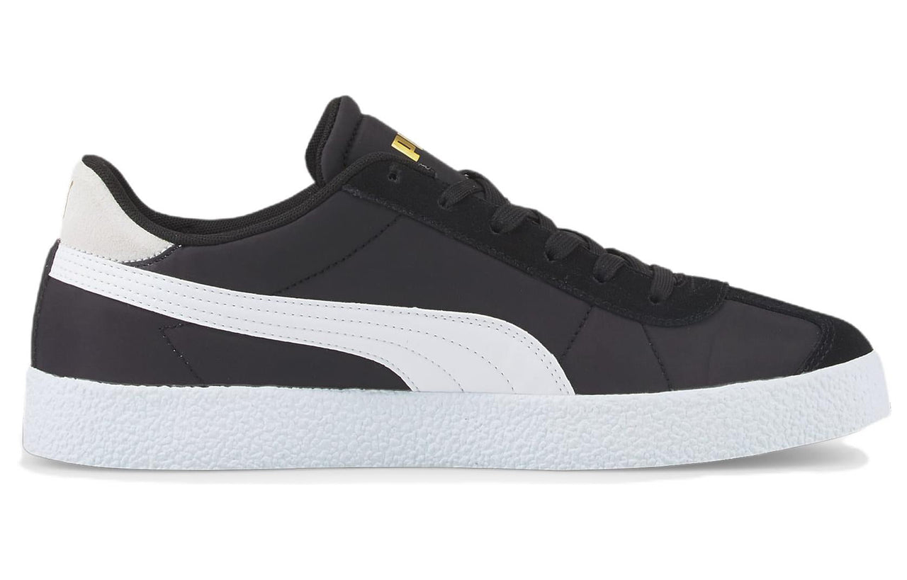 PUMA Club Nylon Casual Skateboarding Shoes Unisex Black White 384822-04