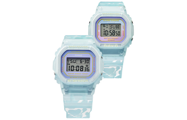 CASIO Unisex SUMMER LOVERS Series Waterproof SLV-21B-2PFC Couple Sports Shockproof Blue Digital SLV-21B-2PFC-PERSON