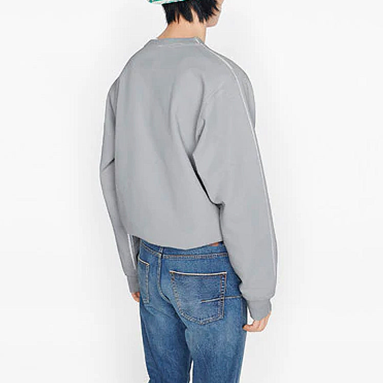 DIOR And Shawn Stussy Alphabet Logo Sweatshirt For Men Grey 033J604B0531-C800