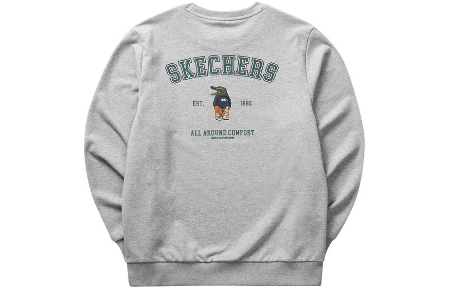 Skechers Letter Printed Long Sleeve T-Shirt 'Grey' L322U098-004F