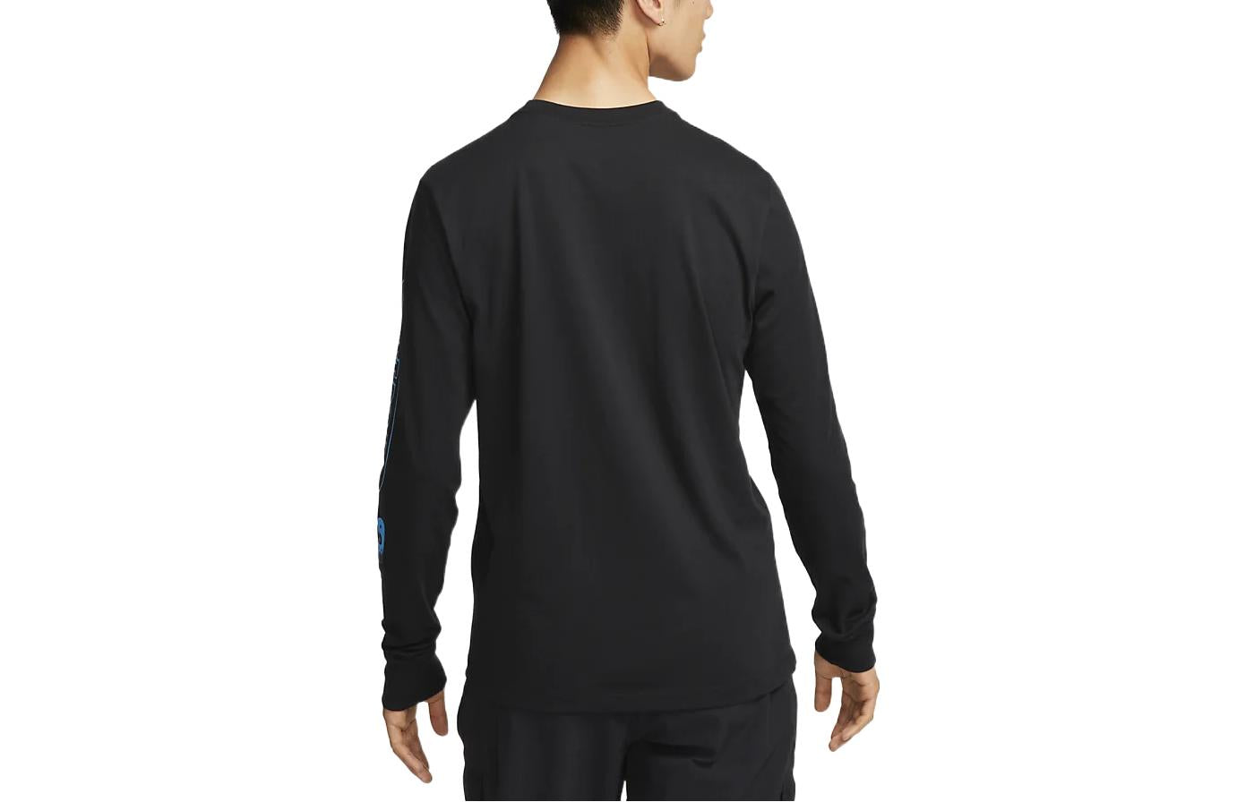 Nike Alphabet Logo Pattern Printing Long Sleeves Asia Edition Black T-Shirt DR8075-010