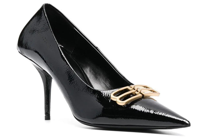 (WMNS) Balenciaga Square Knife BB 80mm Pumps 'Black Shiny Lambskin' 694712WBD821080