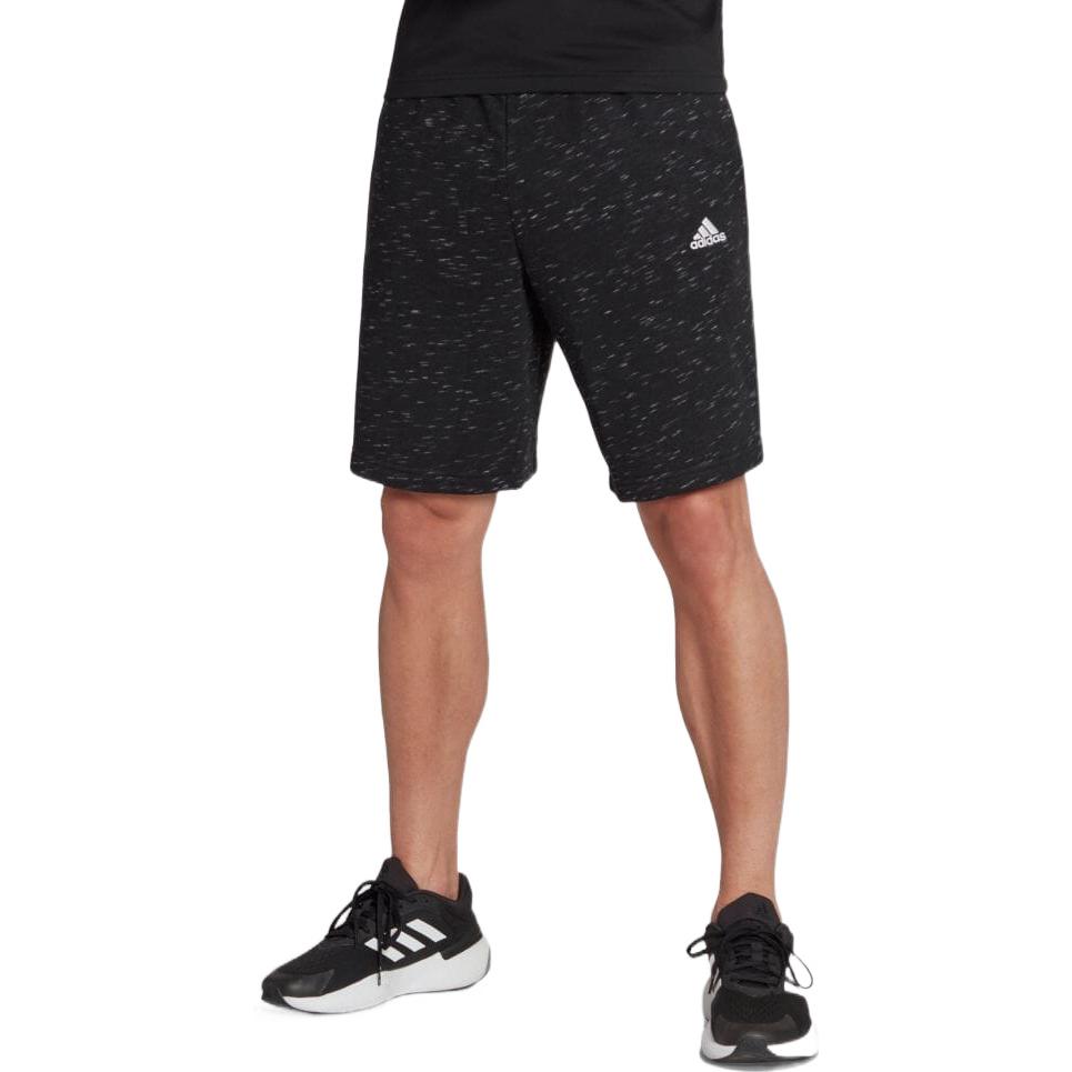 Men's adidas Spot Logo Printing Drawstring Lacing Sports Shorts Japanese Version Black HE1804