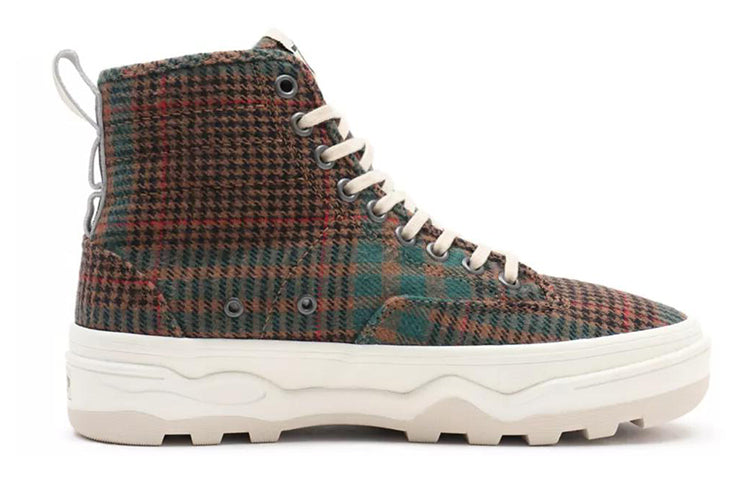 Vans Fuzzy Plaid Sentry Wc High-Top Sneakers Red/Green VN0A4P3KA0W