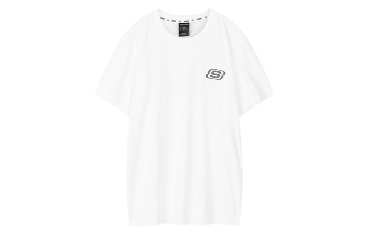 Men's Skechers Printing S Knit Short Sleeve White L220M164-0019