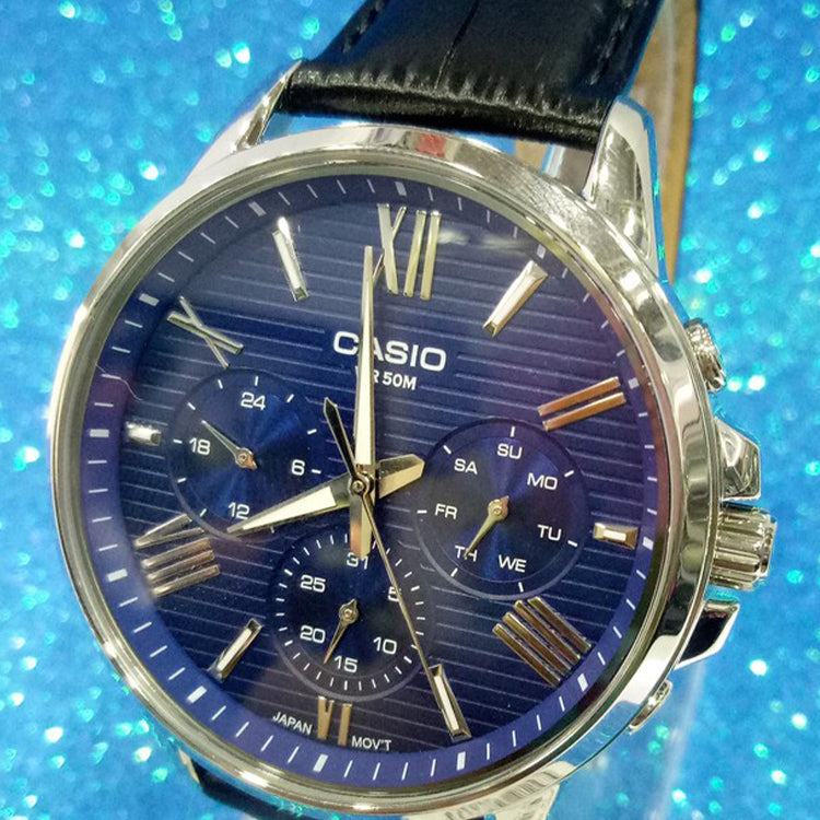CASIO ENTICER Series Classic Retro Casual Mens Blue Analog MTP-EX300L-2AV